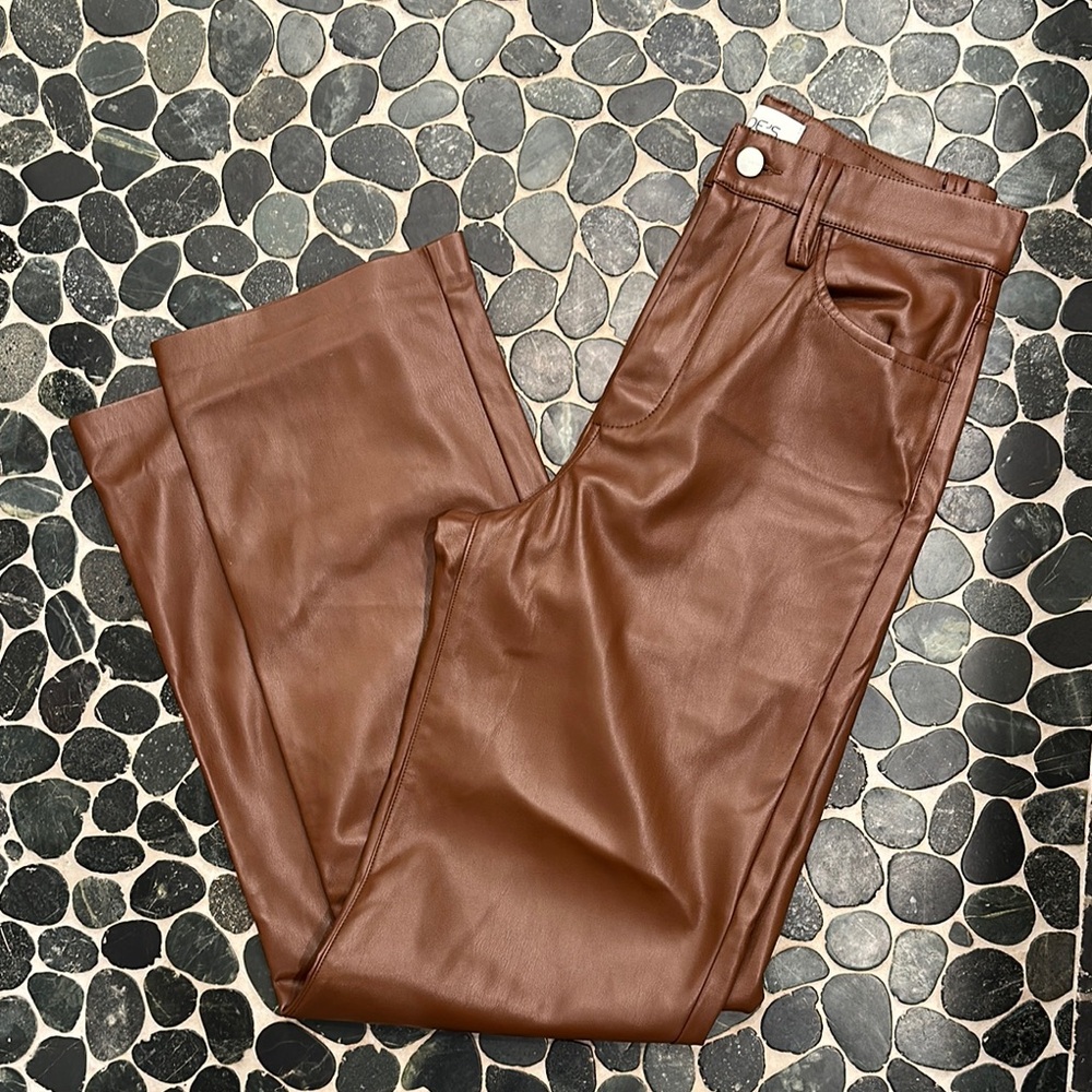 Joes Jeans faux brown leather pants